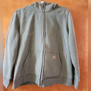 2X Carhartt Green Zip Up Hoodie